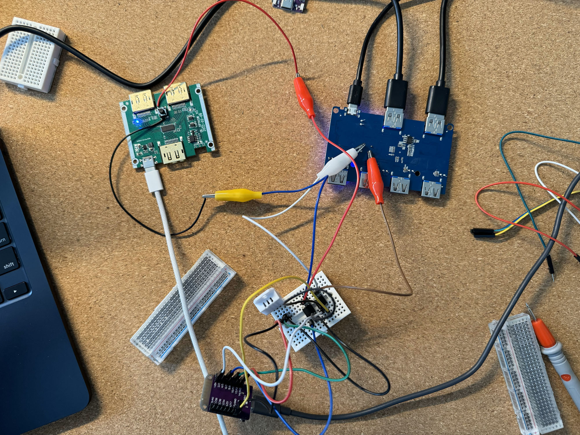 image displaying the inital wiring and testing